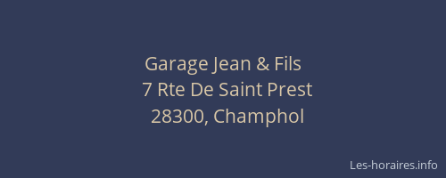 Garage Jean & Fils