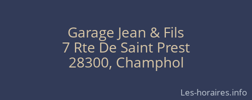 Garage Jean & Fils