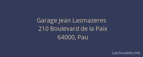 Garage Jean Lasmazeres