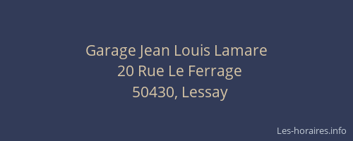 Garage Jean Louis Lamare