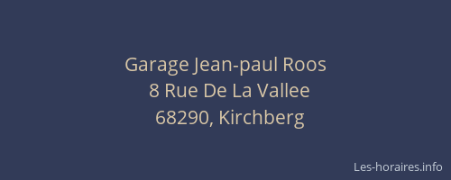 Garage Jean-paul Roos