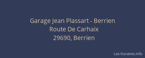 Garage Jean Plassart - Berrien