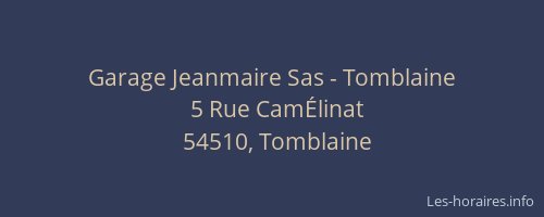 Garage Jeanmaire Sas - Tomblaine