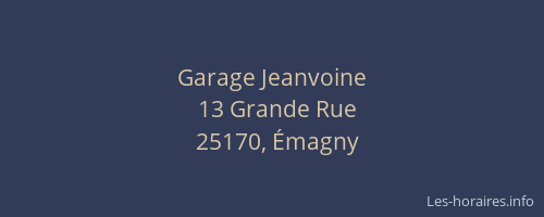 Garage Jeanvoine