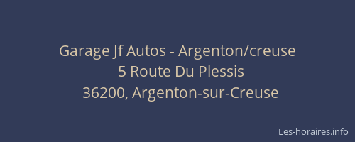 Garage Jf Autos - Argenton/creuse