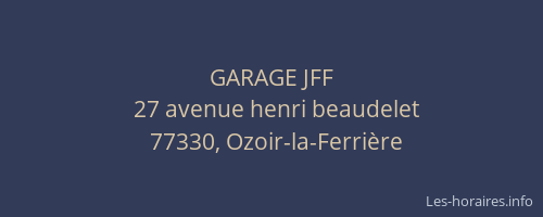 GARAGE JFF