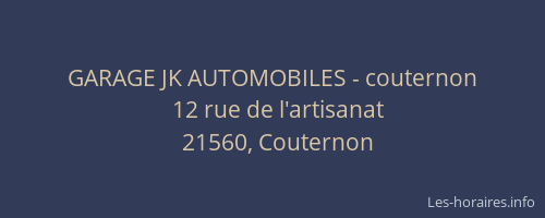 GARAGE JK AUTOMOBILES - couternon