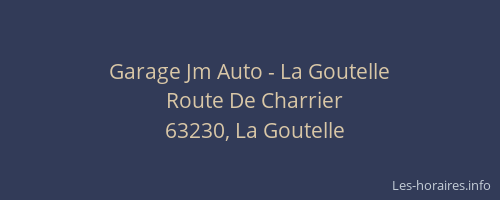Garage Jm Auto - La Goutelle