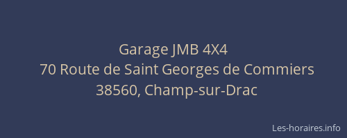 Garage JMB 4X4