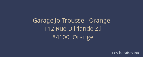 Garage Jo Trousse - Orange