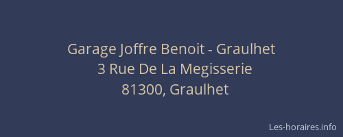 Garage Joffre Benoit - Graulhet