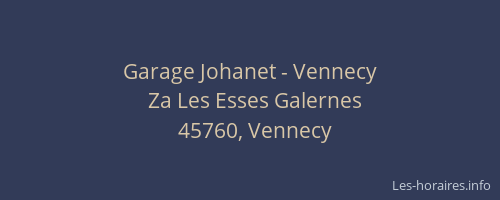 Garage Johanet - Vennecy