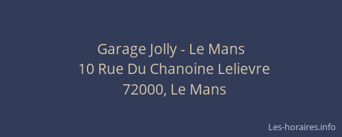 Garage Jolly - Le Mans
