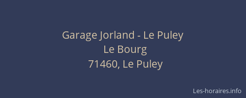 Garage Jorland - Le Puley