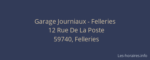 Garage Journiaux - Felleries