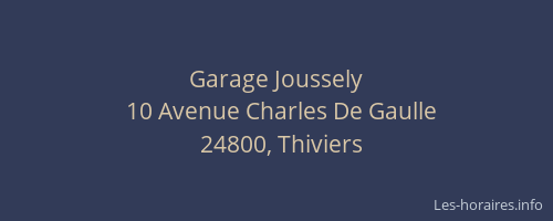 Garage Joussely