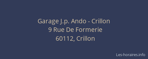 Garage J.p. Ando - Crillon