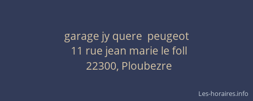 garage jy quere  peugeot
