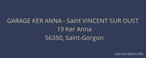 GARAGE KER ANNA - Saint VINCENT SUR OUST