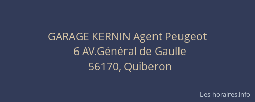 GARAGE KERNIN Agent Peugeot