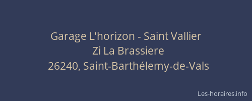 Garage L'horizon - Saint Vallier