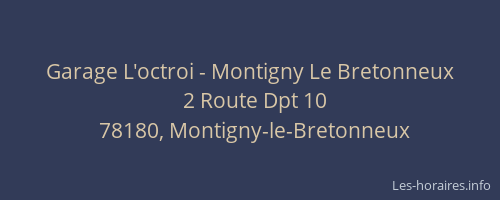 Garage L'octroi - Montigny Le Bretonneux