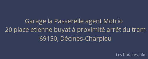 Garage la Passerelle agent Motrio