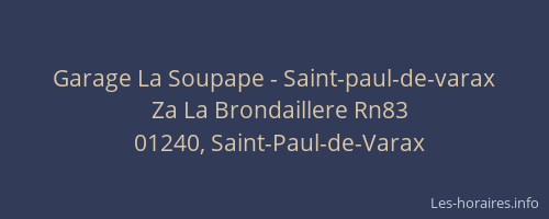 Garage La Soupape - Saint-paul-de-varax