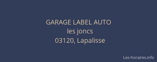 GARAGE LABEL AUTO