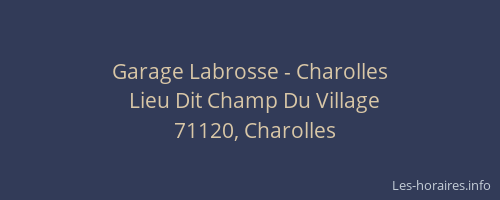 Garage Labrosse - Charolles