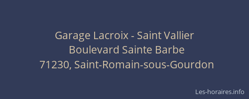 Garage Lacroix - Saint Vallier