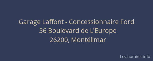Garage Laffont - Concessionnaire Ford
