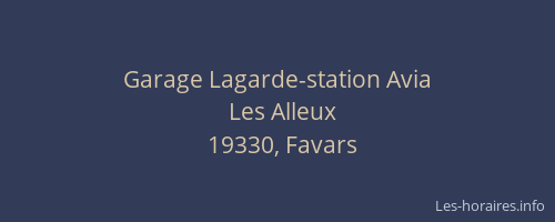 Garage Lagarde-station Avia