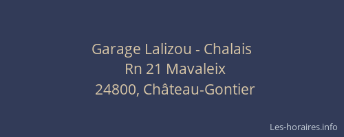 Garage Lalizou - Chalais