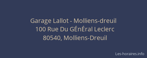 Garage Lallot - Molliens-dreuil
