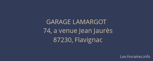 GARAGE LAMARGOT