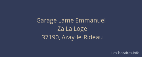 Garage Lame Emmanuel