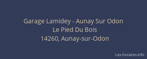 Garage Lamidey - Aunay Sur Odon