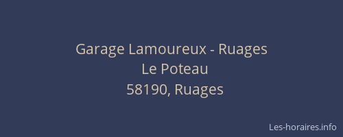 Garage Lamoureux - Ruages