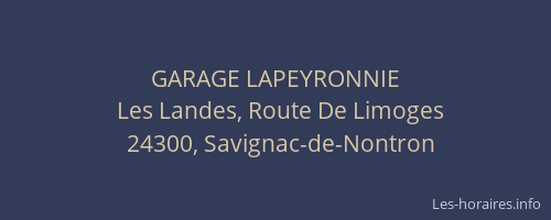 GARAGE LAPEYRONNIE