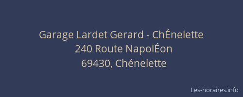 Garage Lardet Gerard - ChÉnelette