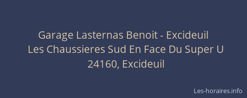 Garage Lasternas Benoit - Excideuil