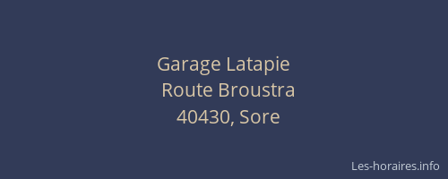 Garage Latapie