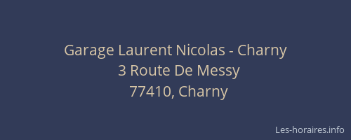 Garage Laurent Nicolas - Charny