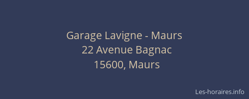 Garage Lavigne - Maurs