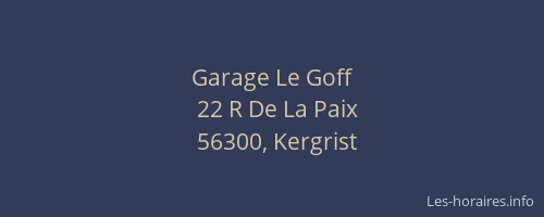 Garage Le Goff