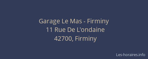 Garage Le Mas - Firminy