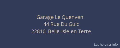 Garage Le Quenven
