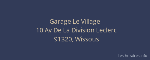 Garage Le Village