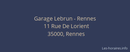Garage Lebrun - Rennes